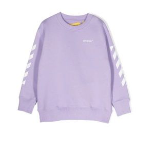 Off-White Kids Logo Print Cotton Sweatshirt